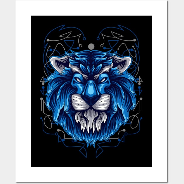 lion face Wall Art by SHINIGAMII